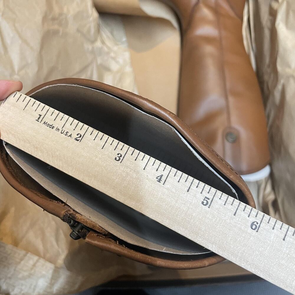 Frye Boots Womens Size 6 Cognac Marissa Medallion Tall Riding Leather Knee High - Picture 4 of 6